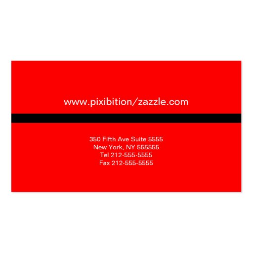 Red Lines White Dots Retro Business Card (back side)