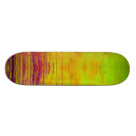 Red Lines with Yellow Abstract Art Skateboard Deck skateboards