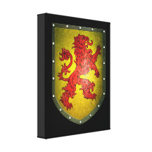 Red Lion Yellow Shield Canvas Prints