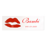 Red lip stick print Business Card