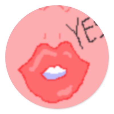 Red Lip Stickers (Small) by PunkyMerch