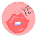 Red Lip Stickers (Small)