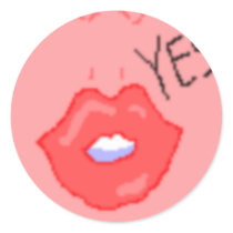 Red Lip Stickers (Small)