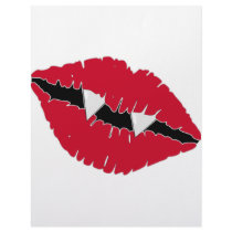 Red Lips and Fangs Letterhead Template