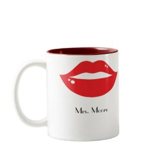Red Lips Bride's Mug mug