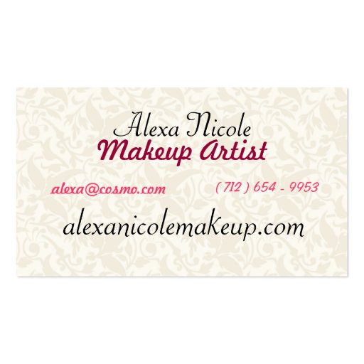 Red Lips Business Card (back side)