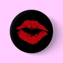 Red Lips Button buttons