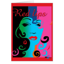Red lips card by evadesigns Red lips card