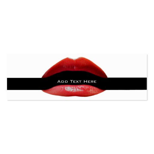 Red Lips Cosmetic Salon Business Cards (front side)
