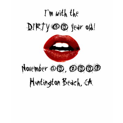 Red lips, Dirty 30'sPub Crawl - Customized Tee Shirts by wendyschuck