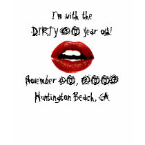 Red lips, Dirty 30'sPub Crawl - Customized t-shirts by wendyschuck Red lips, Dirty 30'sPub Crawl - Customized t-shirts