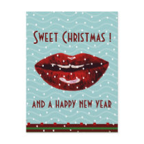 red lips green xmas greetings postcards by anacletocold red lips green xmas greetings postcards