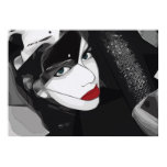 red lips - greenblue eyes posters