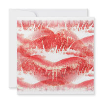 Red Lips Invitation