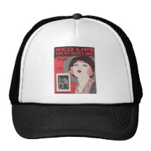 RED LIPS KISS MY BLUES AWAY MESH HAT