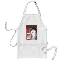 Red Lips Kiss My Blues Away Songbook Cover Apron