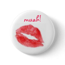 red lips, muah! buttons