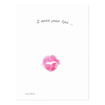 Red lips post card