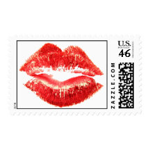 Red Lips Postage Stamps