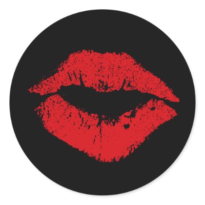 Red Lips Stickers by MidnightAkita