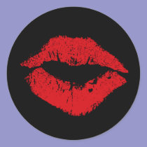 Red Lips Stickers by MidnightAkita Red Lips Stickers