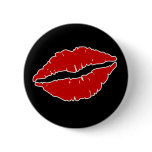 Red Lips Valentine's Day Button