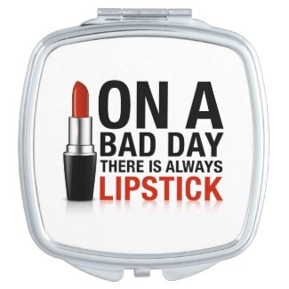 Red Lipstick Mirror Compact Vanity Mirror