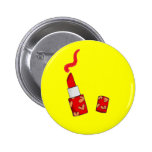 Red lipstick pinback button