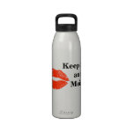 Red Lipstick Print Water Bottle - Customize It!