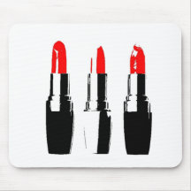 Red Lipstick Tubes Mousepads