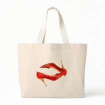 Red Lizard and Wooden Heels bags by ElainePlesser Red Lizard and Wooden Heels bags
