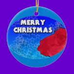 red llama christmas sky stars ornaments