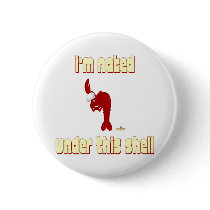 Red Lobster Chef I'm Naked Under This Shell buttons