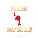 Red Lobster Chef I'm Naked Under This Shell stickers by animalacres Red Lobster Chef I'm Naked Under This Shell stickers