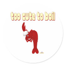 Red Lobster Chef Too Cute To Boil stickers