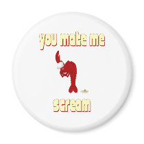 Red Lobster Chef You Make Me Scream magnets