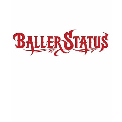 Red Logo Tee (White) Tee Shirt by ballerstatuscom