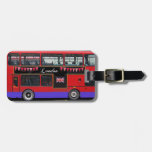 Red London Bus Double Decker Bag Tag