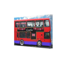 Red London Bus Double Decker Gallery Wrap Canvas