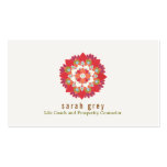 Red Lotus Flower Health and Wellness Business Card business cards
