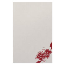 Red Lotus Flower Stationery