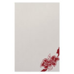 Red Lotus Flower Stationery