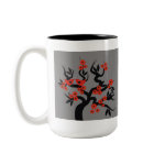 Red Love Birds On Sakura Tree Mugs mug