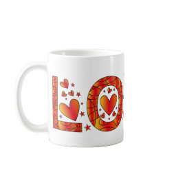 Red Love Design mug