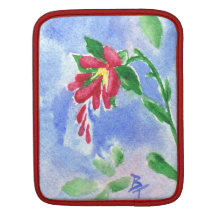 Red Love Flower aceo Sleeve iPad Sleeves