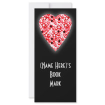 Red Love Heart! Bookmark. Stars Etc! rack cards by PsyborgAli Red Love Heart! Bookmark. Stars Etc! rack cards