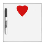 Red Love Heart. Dry Erase Whiteboard