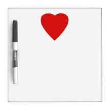 Red Love Heart. Dry Erase Whiteboard