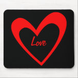 Red Love Heart Mousepad mousepads