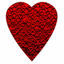 Red Love Heart! Pin or Keychain or Magnet photo sculptures